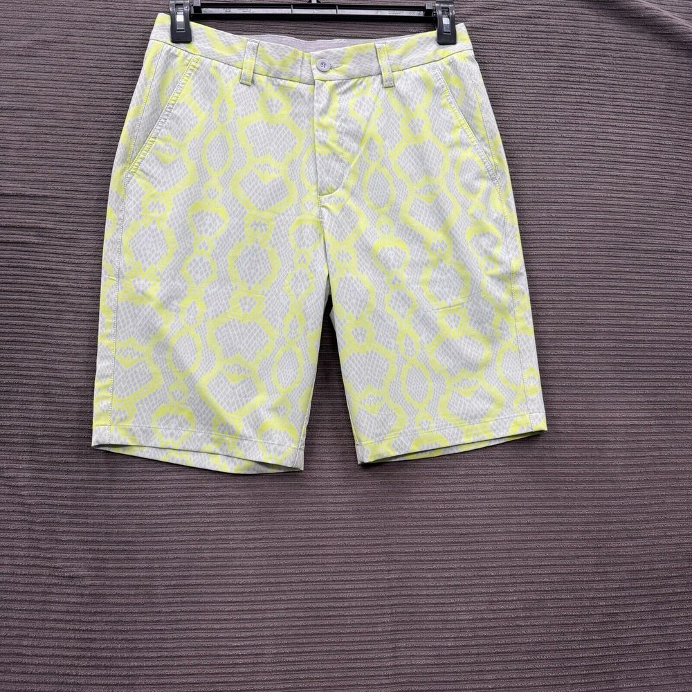Hreski Golf Shorts Men 30 Gray Snakeskin Polyester Golfing Outdoors Performance.